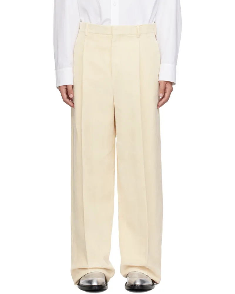 Jil Sander Beige Pleated Trousers 279