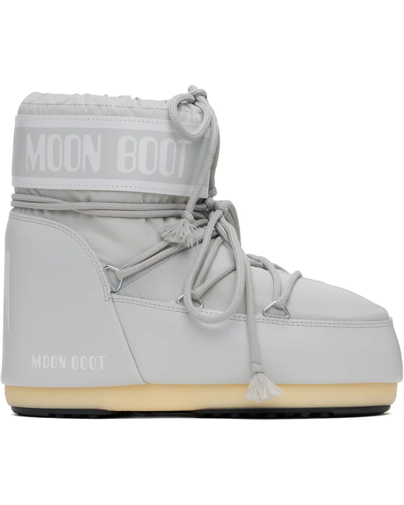 Moon Boot Gray Icon Low Nylon Boots H003