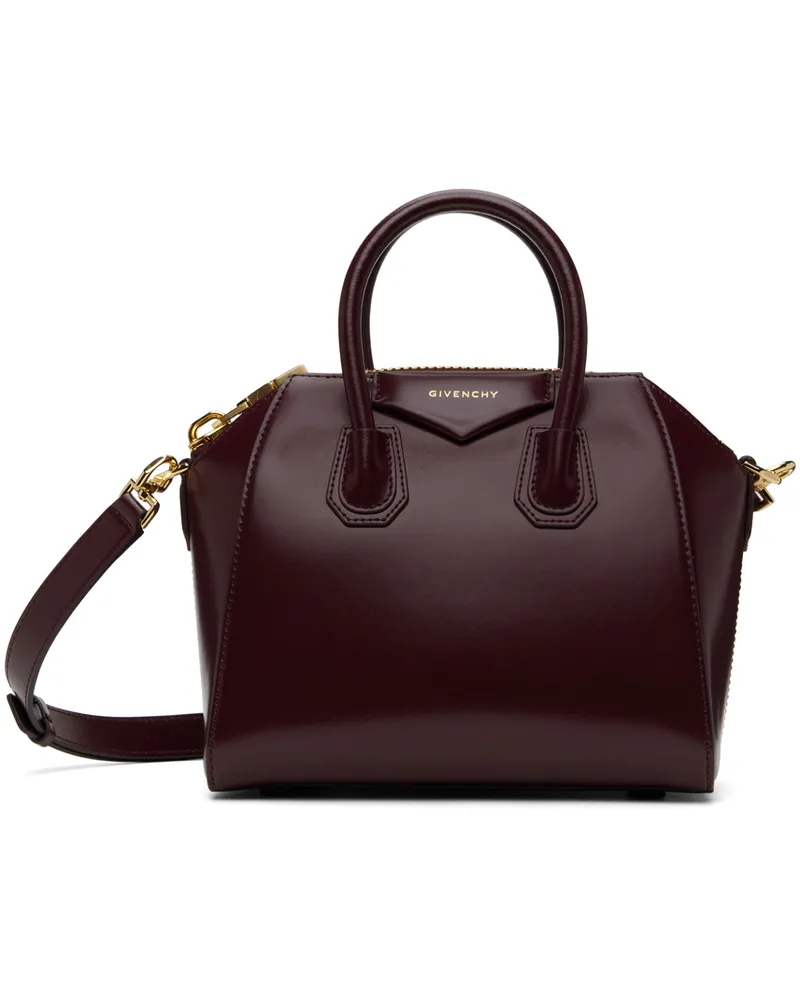 Givenchy Purple Mini Antigona Bag 642-oxblood