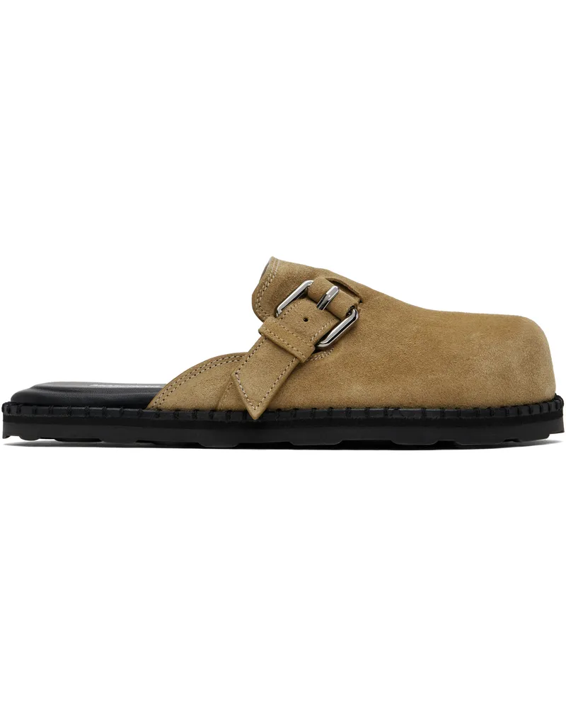 Moschino Beige Suede Slip-on Loafers 10b