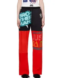 Marine Serre Red & Black Regenerated Graphic Lounge Pants Rdred