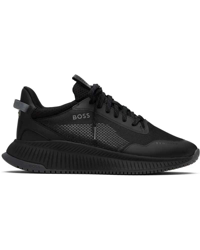 HUGO BOSS Black 'TTNM Evo' Knitted Sneakers 005-black