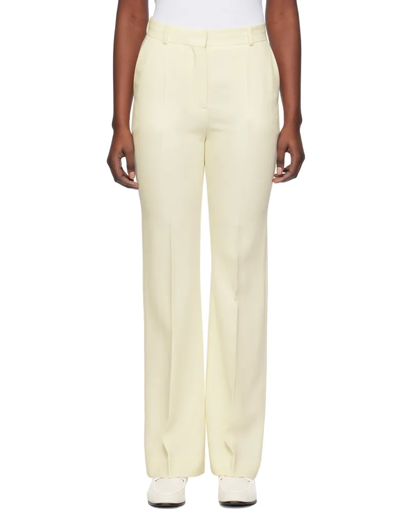 Totême Off-White Evening Trousers 070