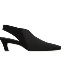 Totême Black 'The Mid Heel Elastic Slingback' Heels Black