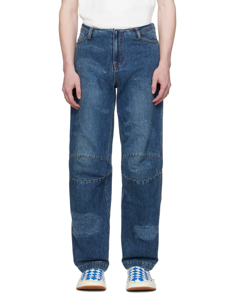 Adererror Blue Wide-Leg Jeans Blue
