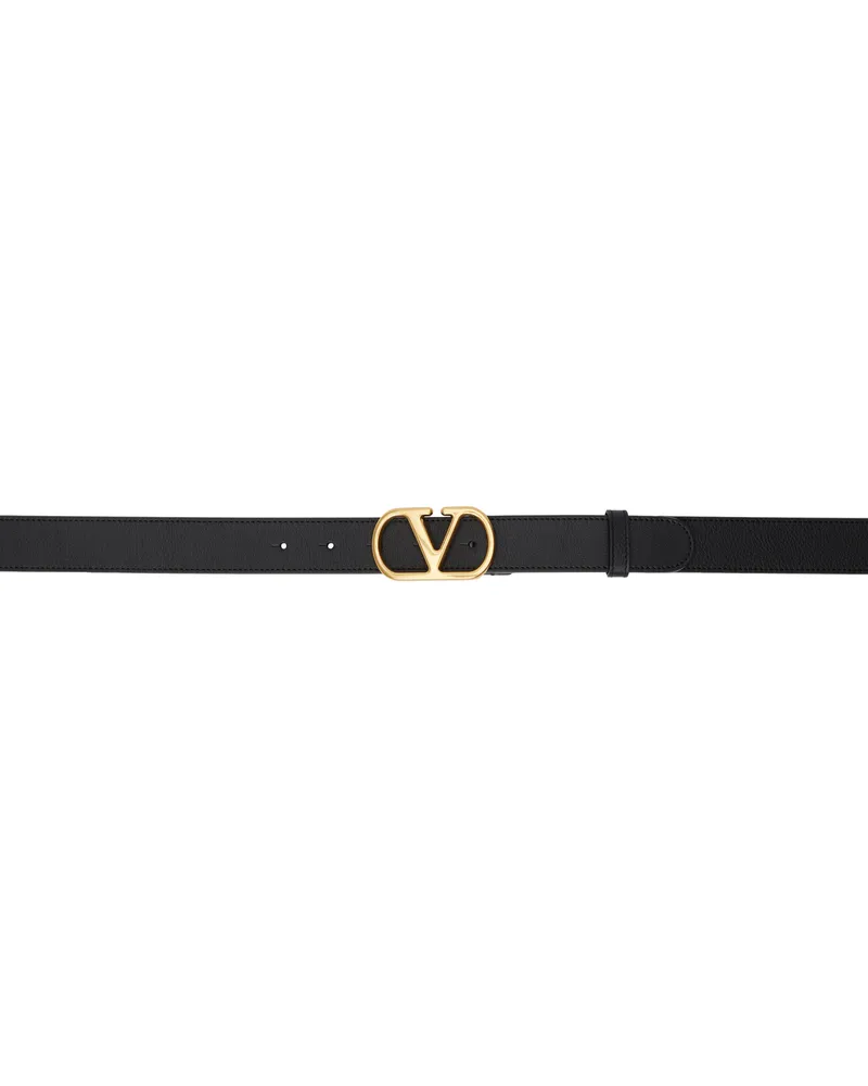 Valentino Garavani Black VLogo Signature Belt 0no