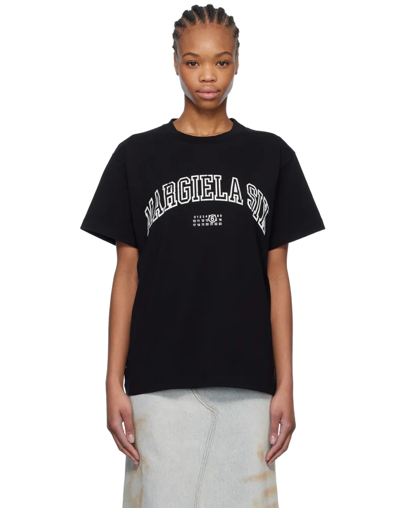 Maison Margiela Black Varsity Print T-shirt 900