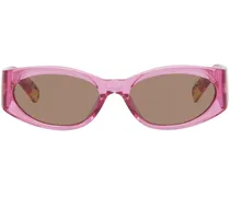 SSENSE Exclusive Pink 'Les lunettes Ovalo' Sunglasses