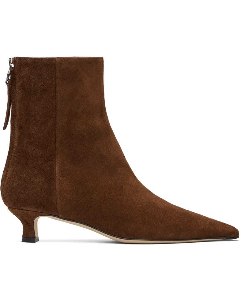 aeyde Brown Zoe Suede Boots Brown