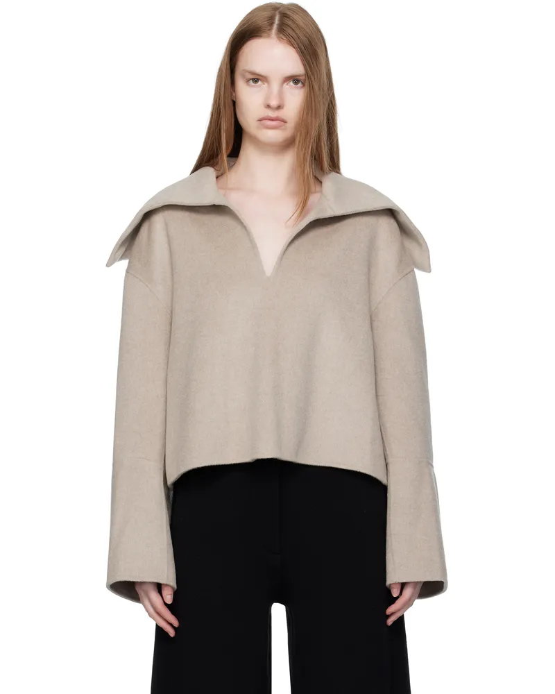 Nanushka Gray Maxe Sweater Stone