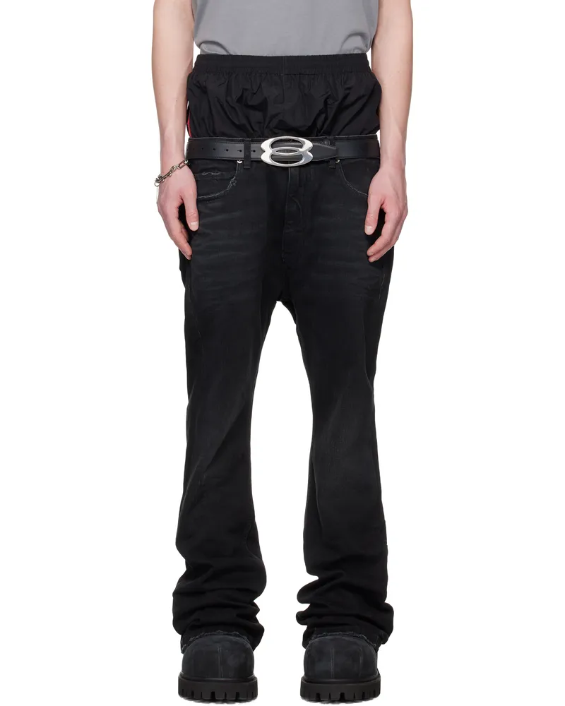 Balenciaga Black Layered Jeans 6412
