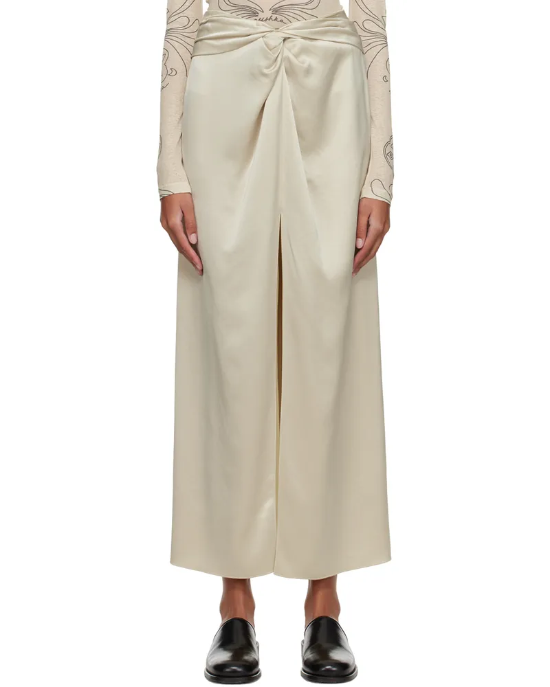 Nanushka Beige Heida Maxi Skirt Porcelain