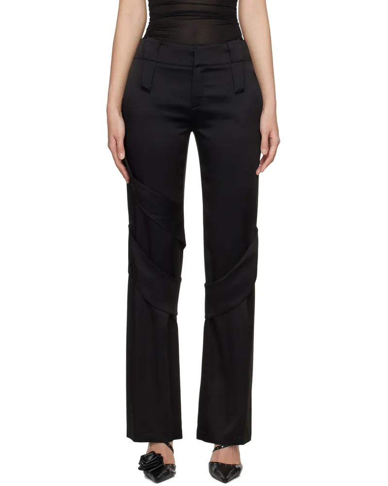 Blumarine Black Spiral Trousers N0990