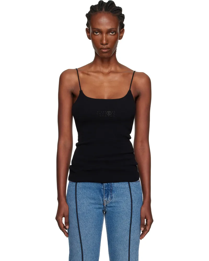 Maison Margiela Black Lycra Jersey Tank Top 900