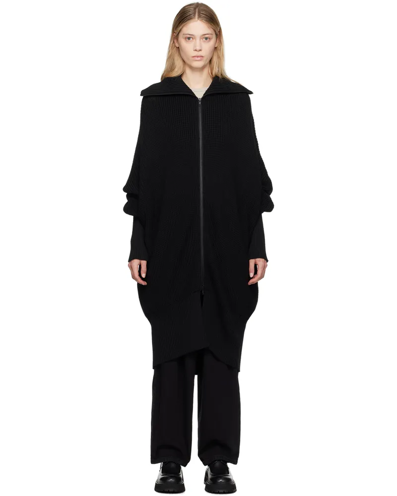 Yohji Yamamoto Black Turtleneck Cardigan 1