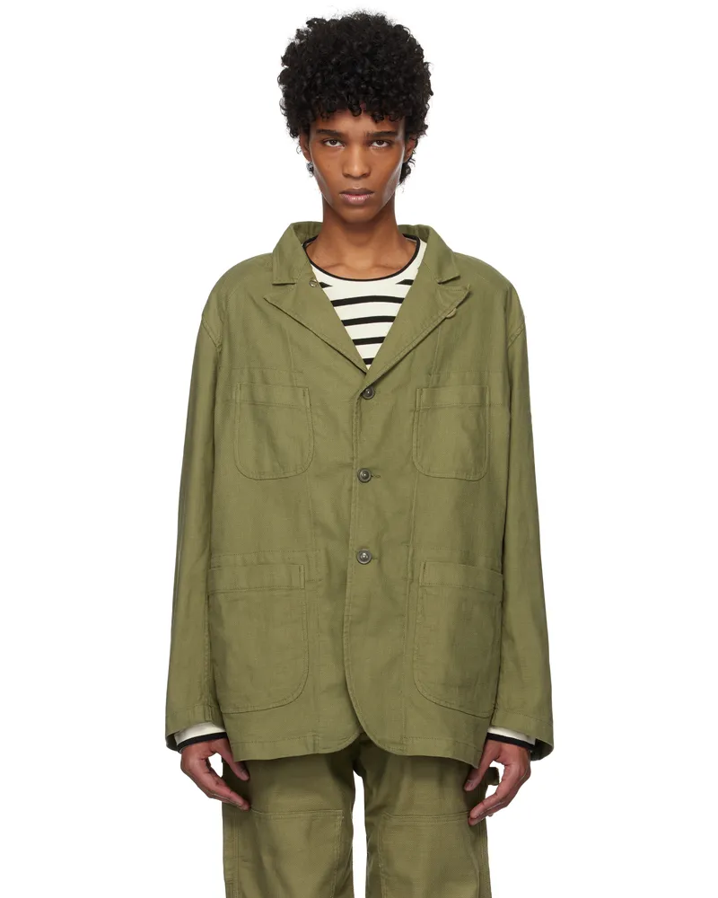 Engineered Garments Khaki Bedford Blazer Zt216