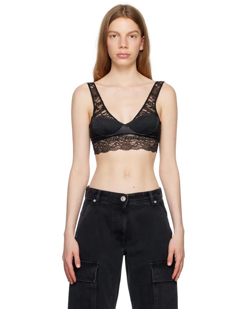 Versace Black Quilted Bra 1b000-black
