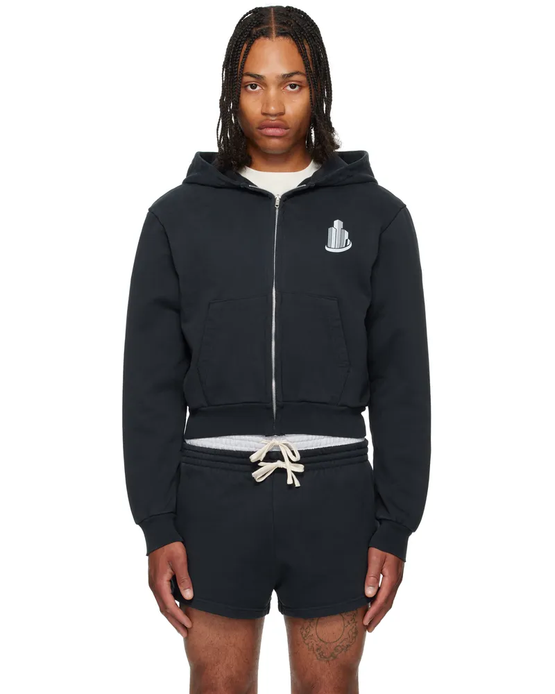 ABRA SSENSE Exclusive Navy Building Hoodie Navy