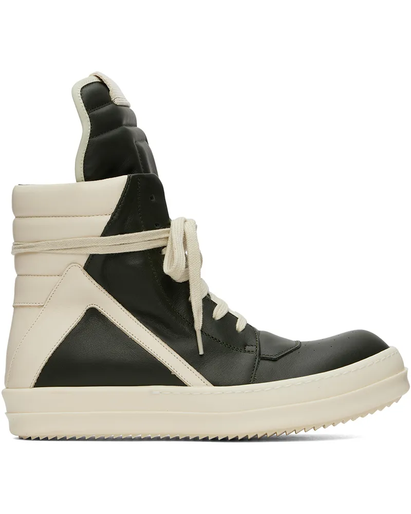Rick Owens Green & Off-White Porterville Geobasket Sneakers Forest
