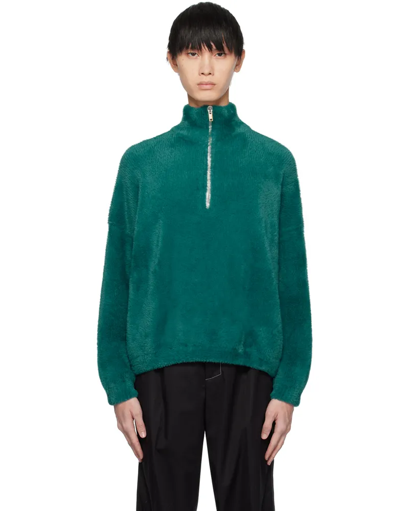 BONSAI Blue Half-Zip Sweater Ocean
