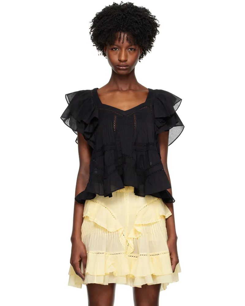 Étoile Isabel Marant Black Madrana Blouse 01bk