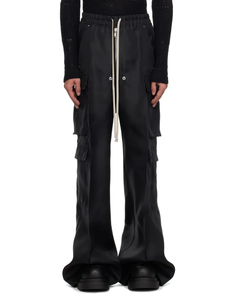 Rick Owens Black Hollywood Cargobelas Cargo Pants 09