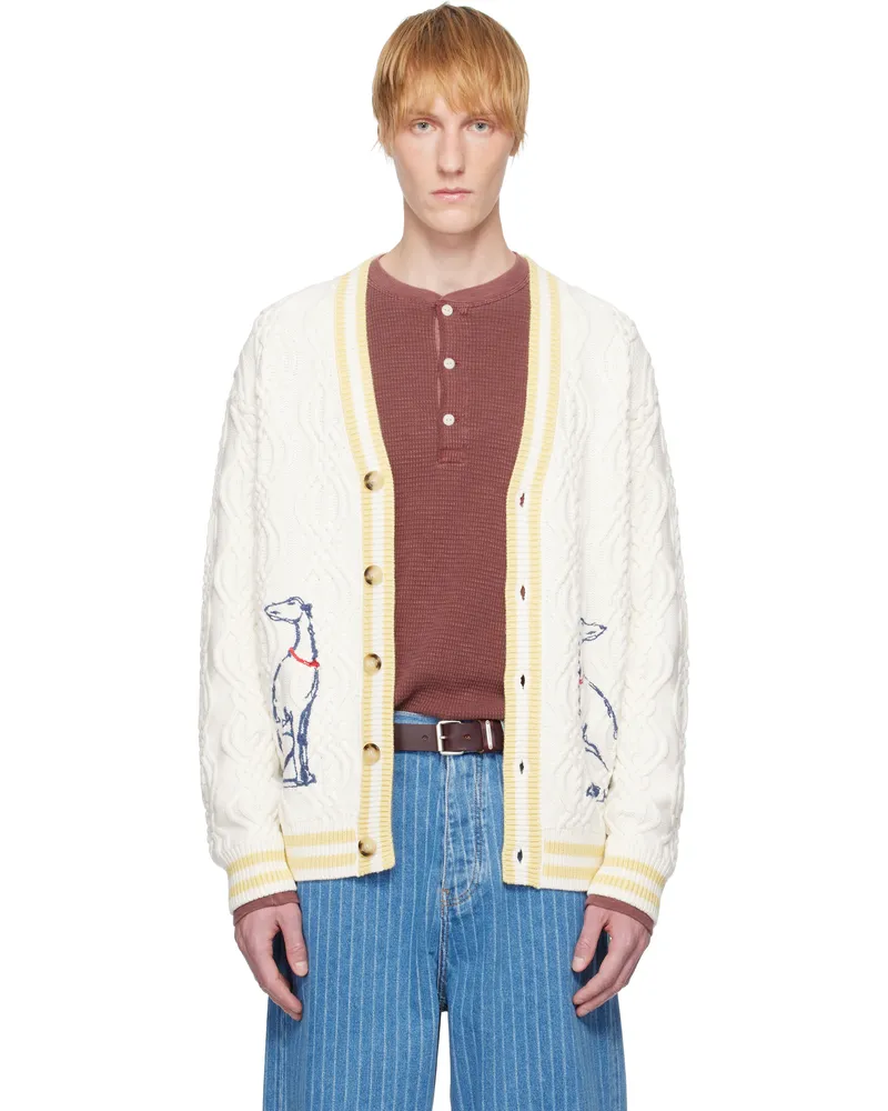 Drôle de Monsieur Off-White 'Le Cardigan Médicis' Cardigan Cream