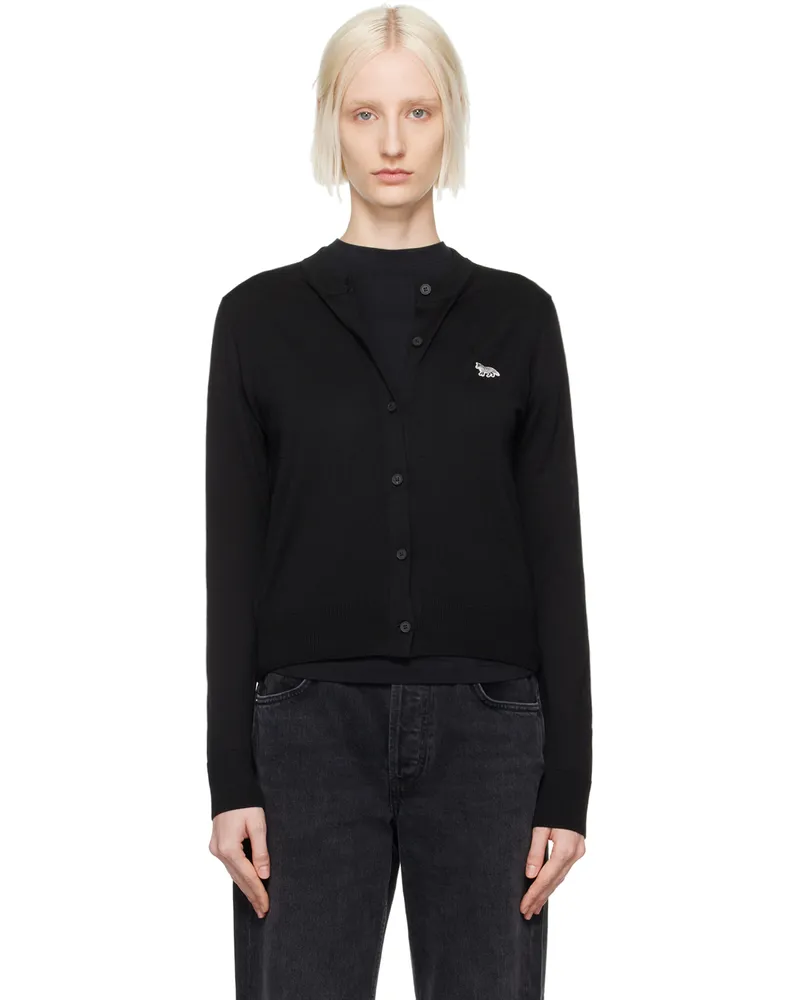 Kitsuné Black Baby Fox Patch Regular Cardigan P199