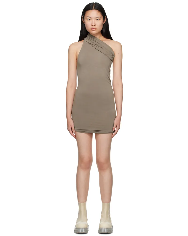 Entire Studios Brown Pillar Minidress Tarnished