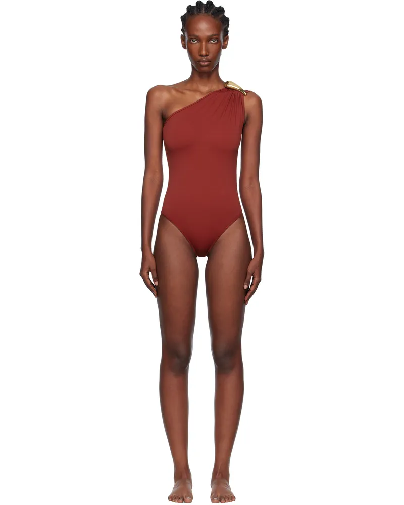 Bottega Veneta Red Stretch Nylon Swimsuit 8687