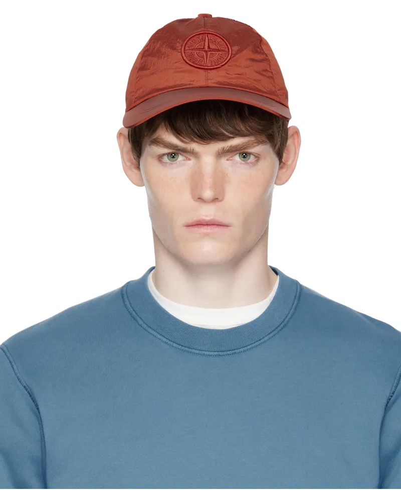 Stone Island Red 9100011 Nylon Metal ECONYL Cap V0018