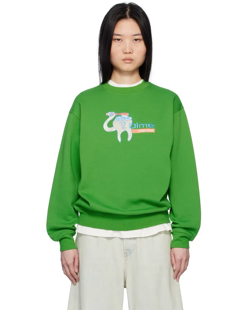Dime Green Dental Care Crewneck Sweatshirt Kelly