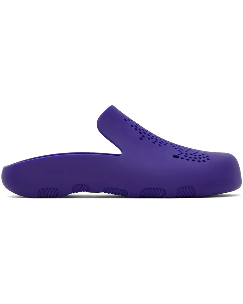 Burberry Blue Rubber Stingray Clogs Knight