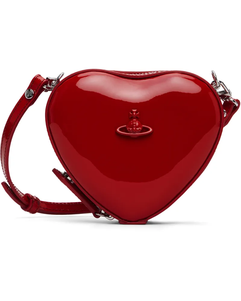 Vivienne Westwood Red Mini Heart Crossbody Bag Aw24-h406