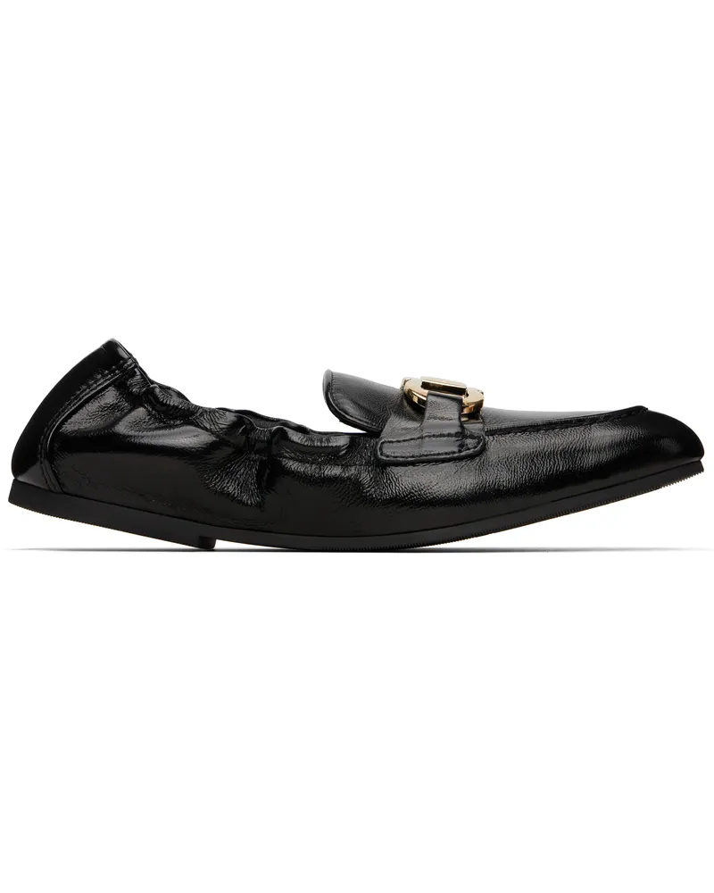 Ferragamo Black Elasticated Loafers 001