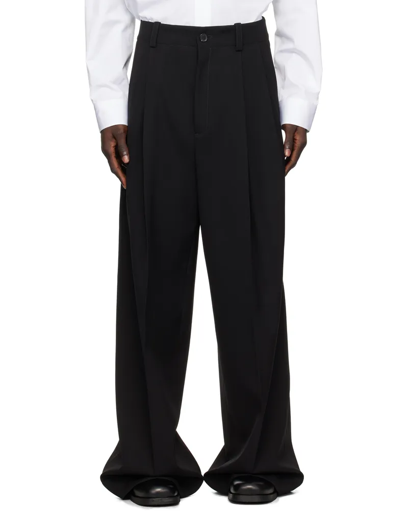 OFF-WHITE Black Wool Tailored Trousers Black