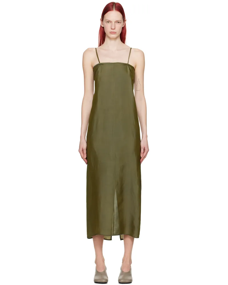 Gabriela Coll Garments Khaki No.269 Maxi Dress Dark