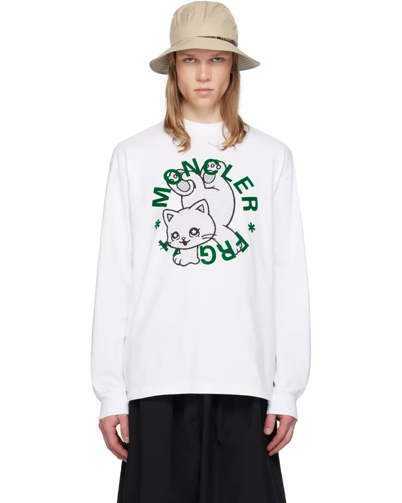 Moncler Moncler x FRGMT Hiroshi Fujiwara White Cartoon Logo T-shirt 001