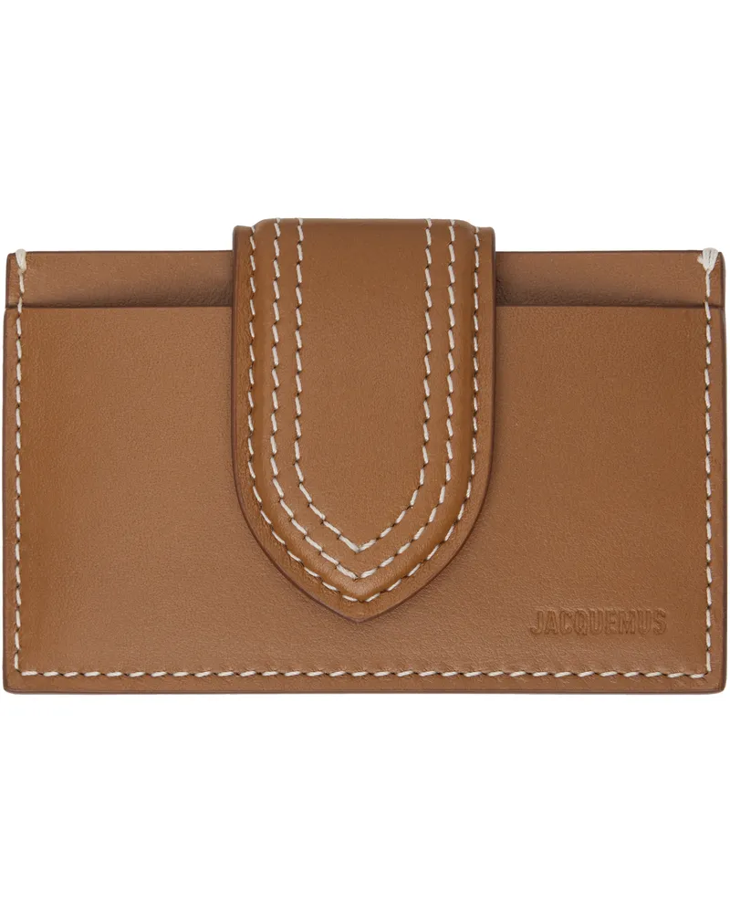 Jacquemus Brown 'The Bambino' Card Holder 811