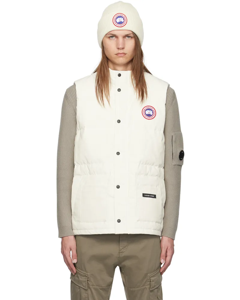 Canada Goose White Freestyle Crew Down Vest N.star