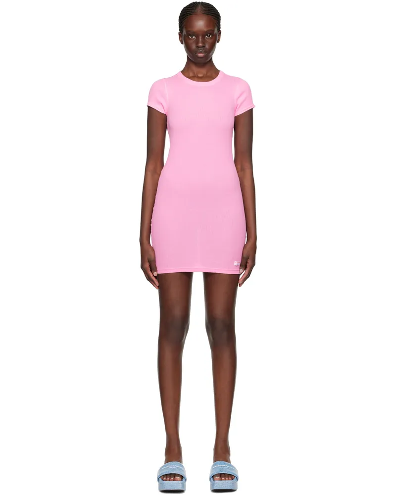Alexander Wang Pink Ribbed Minidress 667a
