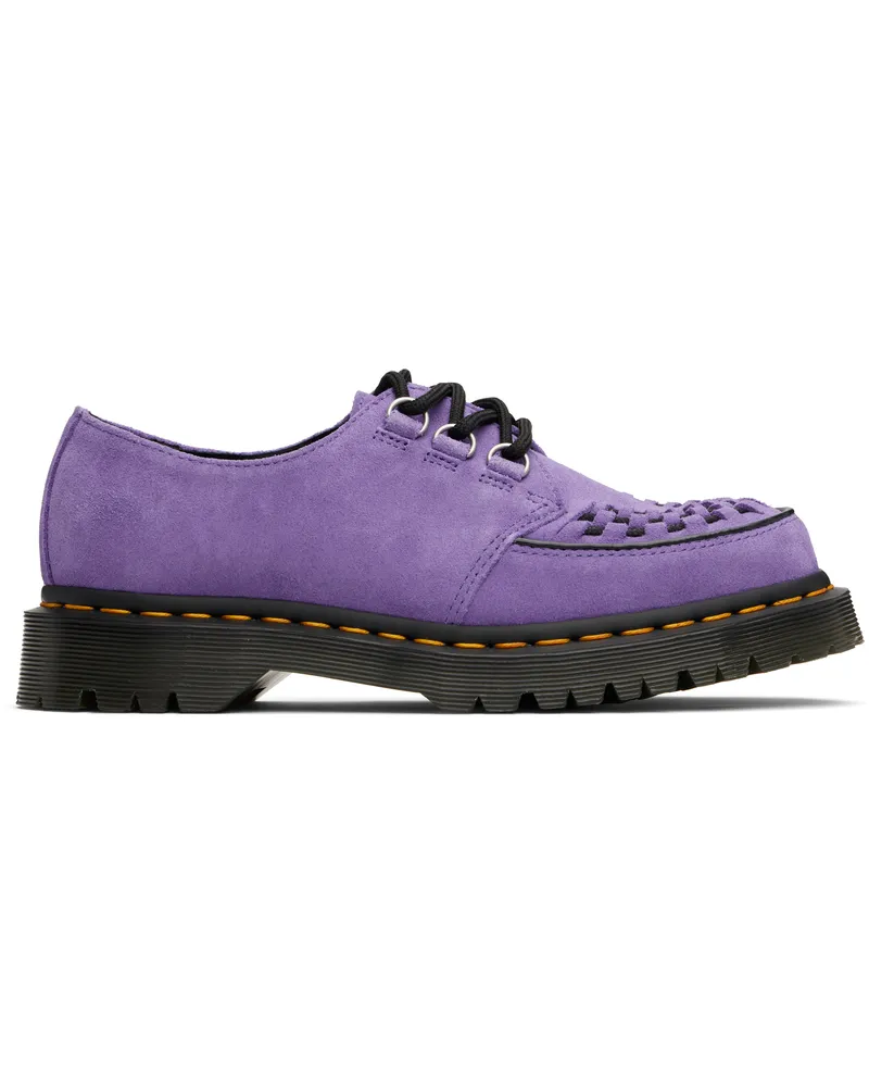 Dr.Martens Purple Ramsey Woven Suede Creepers Twilight
