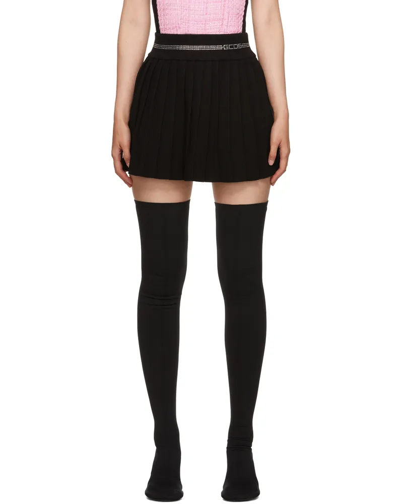 GCDS Black Bling Miniskirt 02