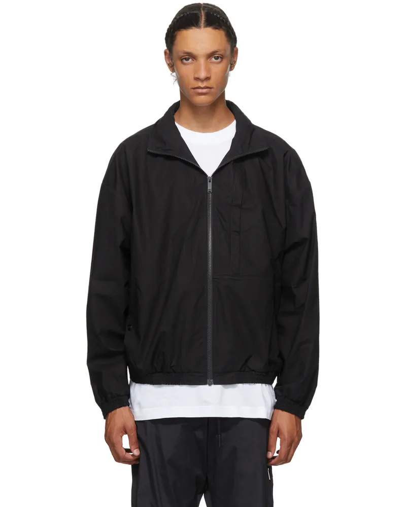 Marcelo Burlon | County of Milan Black Logo Tech Track Jacket Black