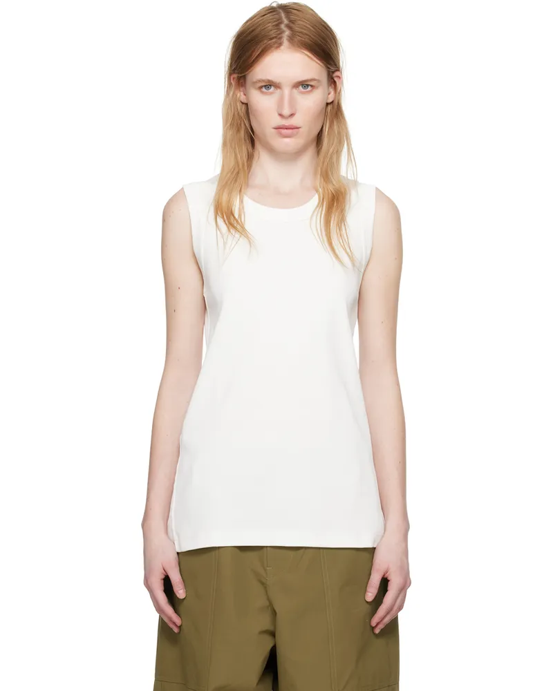 Sofie D'Hoore White Ribbed Tank Top Off