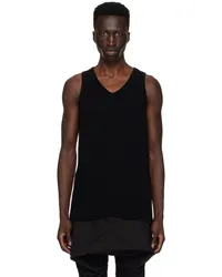 Julius Black Raw Edge Tank Top Black