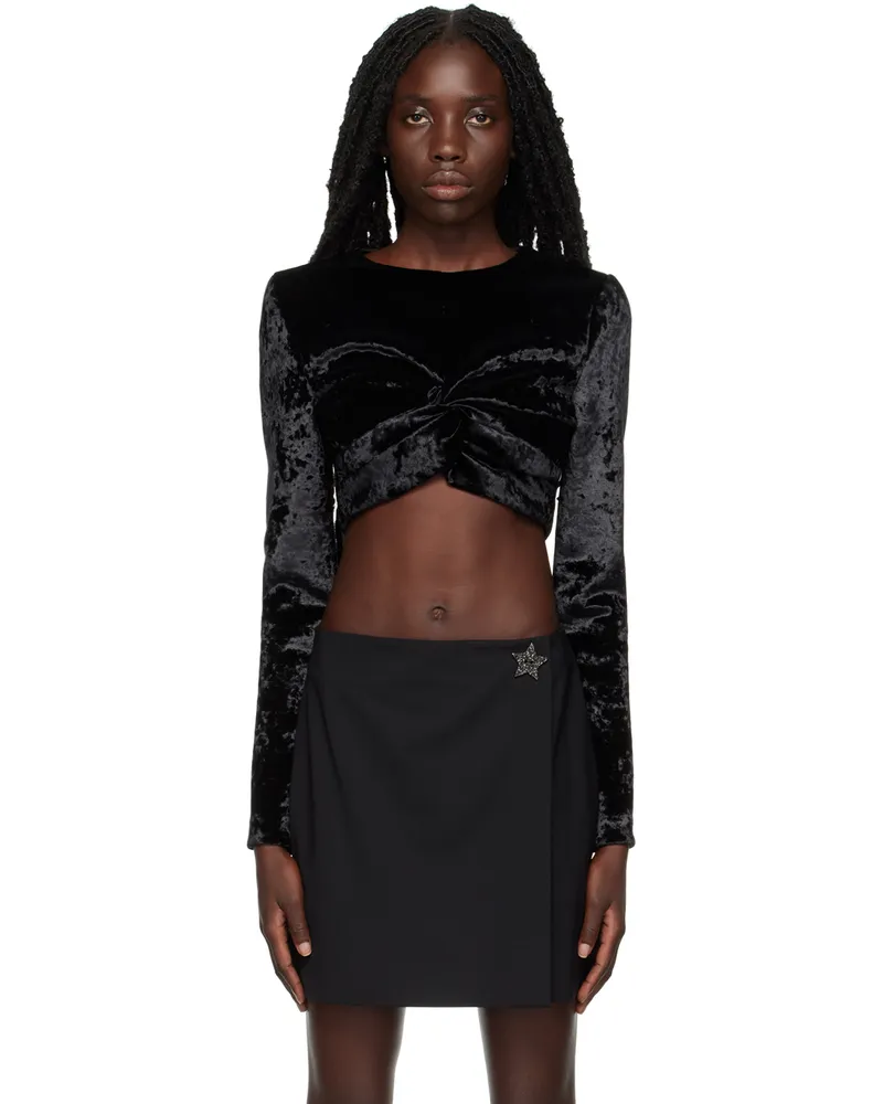 MSGM Black Twist Blouse Black
