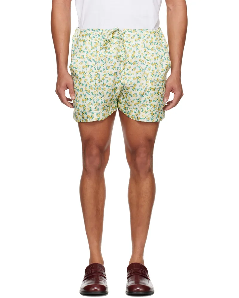 CORMIO Yellow Floral Shorts Boxer