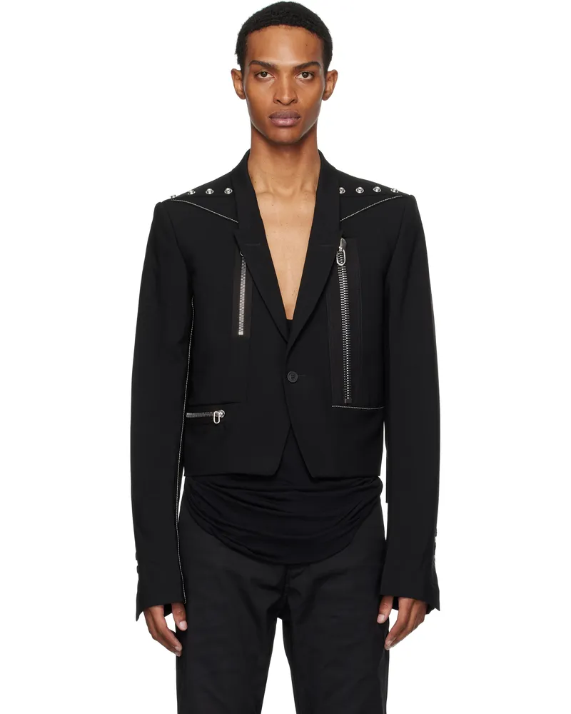 Rick Owens Black Concordians Alice Blazer 0908