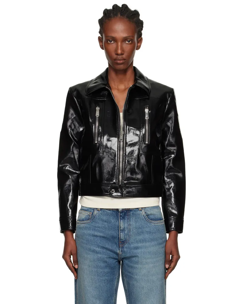 COPERNI Black Cactus Faux-Leather Jacket Black